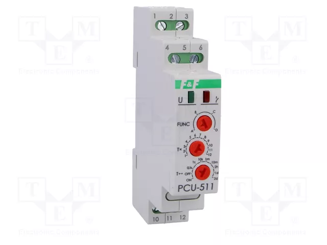 F&F Relé de tiempo PCU-511-DUO SPDT 250VAC/8A