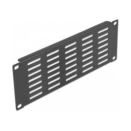DeLOCK Panel Ciego de Rack 2U Horizontal Negro con Ranuras de Ventilación - 10 pulgadas (10") para Gabinete de Red, 1 Pieza(s)