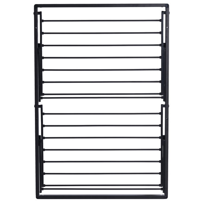 Day Tendedero Negro Pared 7 Metros de Espacio de Secado Alta Capacidad Carga Interior Exterior ABS Acero