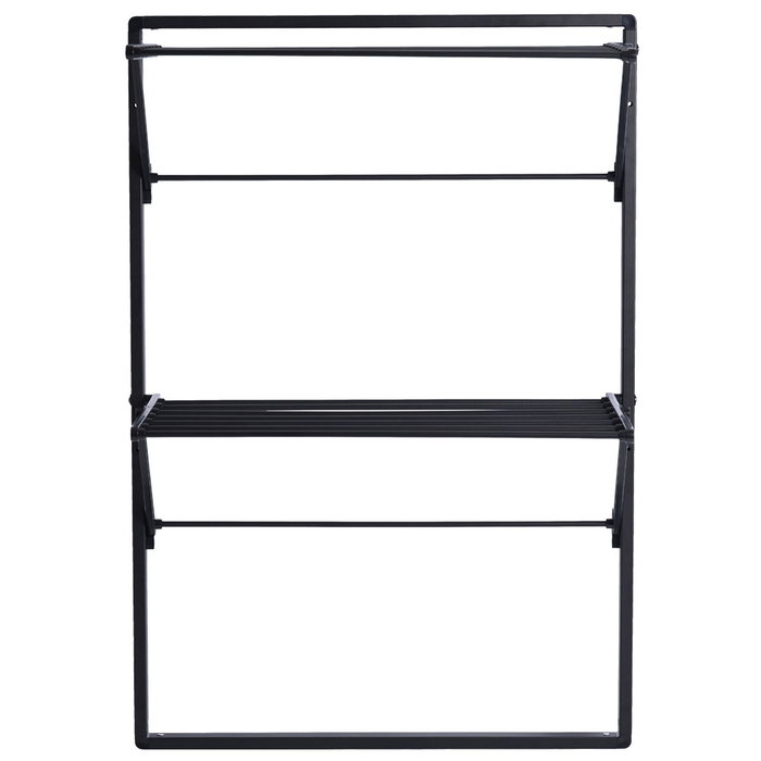 Day Tendedero Negro Pared 7 Metros de Espacio de Secado Alta Capacidad Carga Interior Exterior ABS Acero