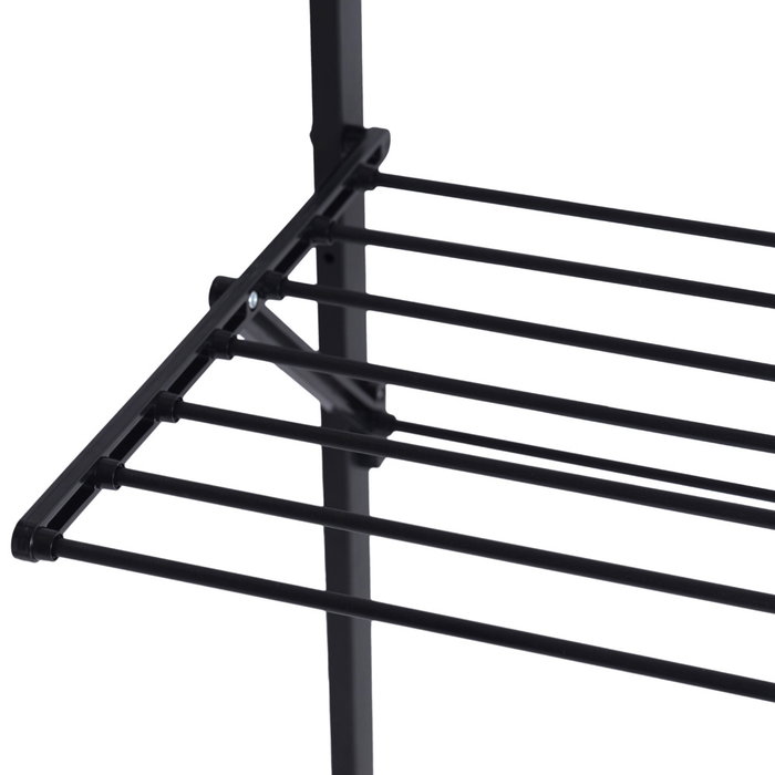 Day Tendedero Negro Pared 7 Metros de Espacio de Secado Alta Capacidad Carga Interior Exterior ABS Acero