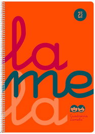 LAMELA Bloc tapa polipropileno 4º 80h Cuadrovía 5 mm Naranja (Set de 5)