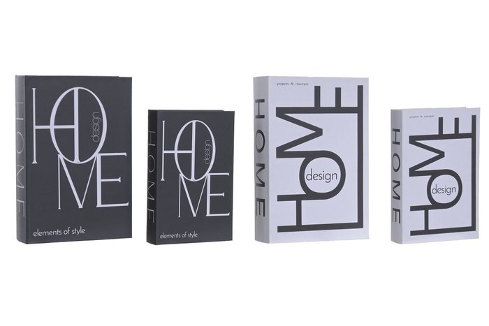 DKD Home Decor Set de 2 Cajas Libro PU y MDF Surtidas DKD Home Decor Set de 2 Cajas Libro PU y MDF Surtidas
