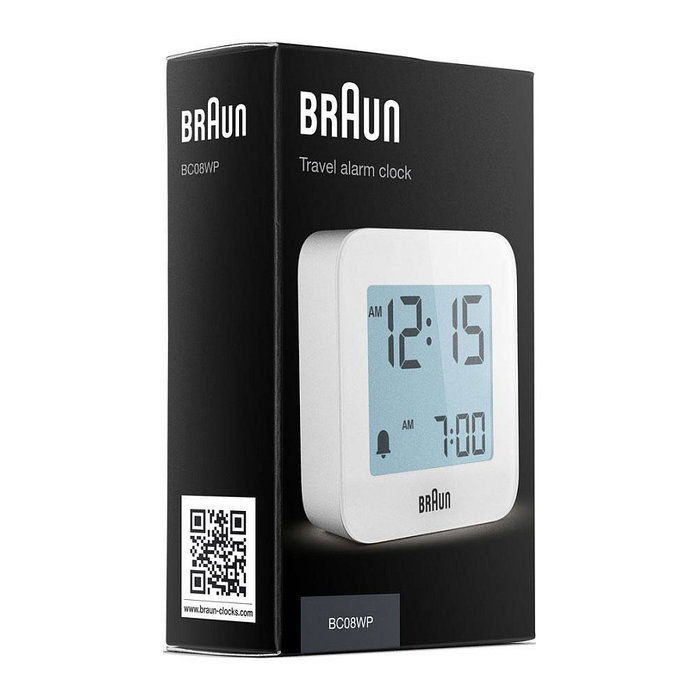 Braun BC 08 W-DCF Reloj Despertador Digital Blanco Formato 12/24h LCD