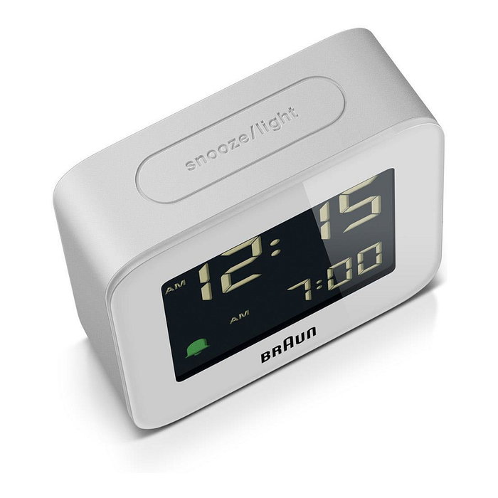 Braun BC 08 W-DCF Reloj Despertador Digital Blanco Formato 12/24h LCD