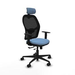 PIQUERAS Y CRESPO Silla de oficina Jorquera con mecanismo Sincro/Traslack Azul cielo