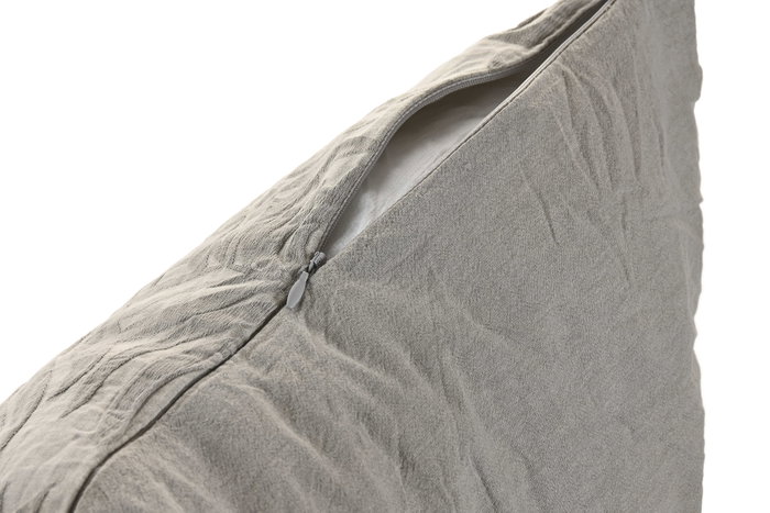 DKD Home Decor Cojín Algodón Jaquard Gris 60x60 cm