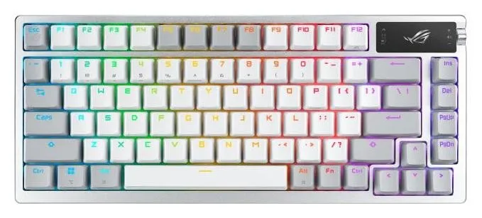 Asus ROG Azoth Teclado Gaming Inalámbrico Blanco RGB Layout Polaco Asus ROG Azoth Teclado Gaming Inalámbrico Blanco RGB Layout Polaco