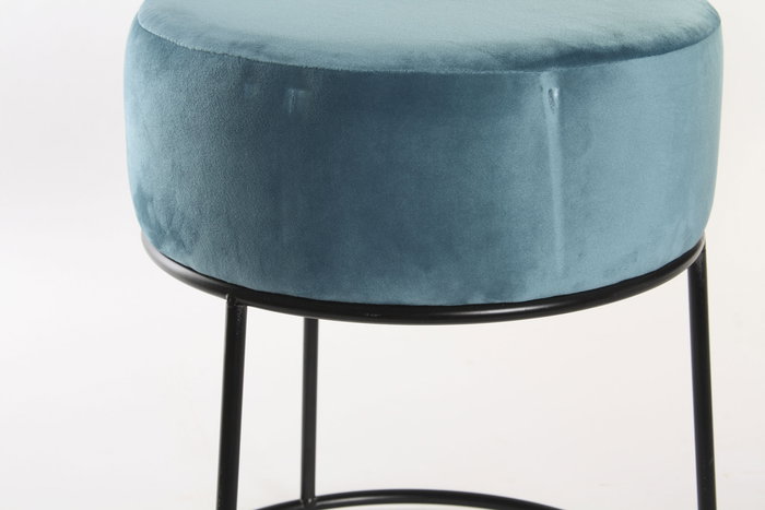 DKD Home Decor Reposapiés Urban de Poliéster y Metal, Verde Azulado y Gris, 36x37x36 cm (Pack de 2 Unidades)