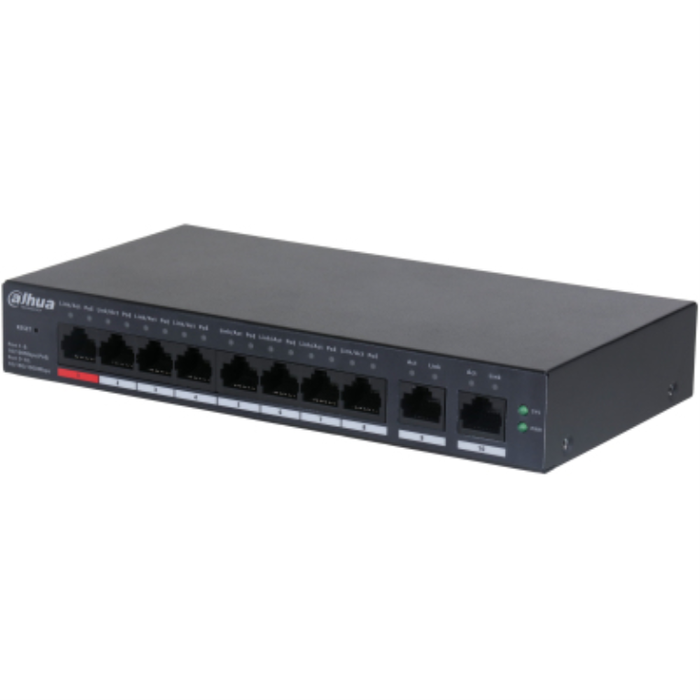 Dahua Technology Switch Gestionado L2 DH-CS4010-8ET-110 Fast Ethernet (10/100) PoE Negro