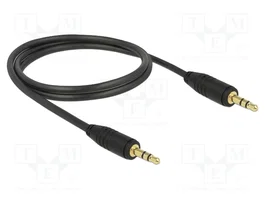DeLOCK Cable de audio 3,5 mm macho a macho de 1 m, Negro