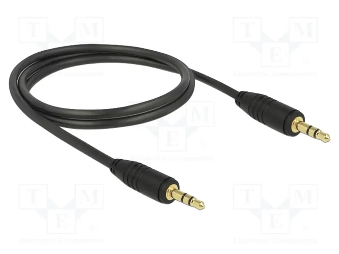DeLOCK Cable de audio 3,5 mm macho a macho de 1 m, Negro DeLOCK Cable de audio 3,5 mm macho a macho de 1 m, Negro