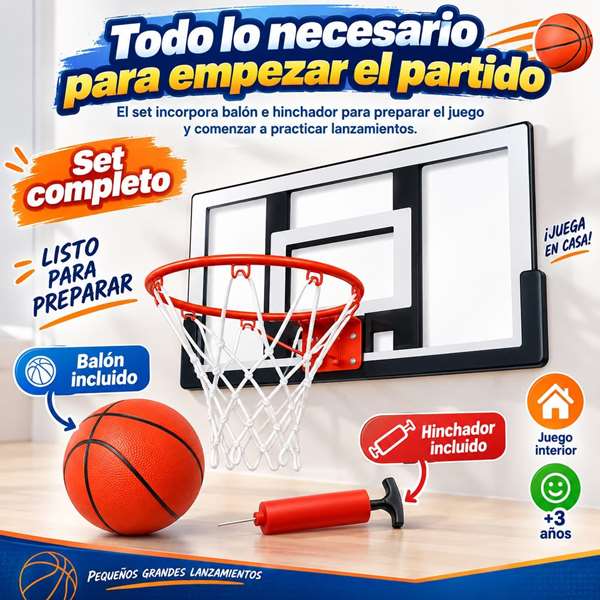 JugaToys Canasta con pelota hinchable e hinchador