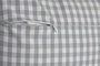 DKD Home Decor Cojín de Algodón Reciclado Gris con Volantes Vichy 45x45 cm