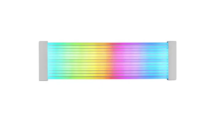 Mars Gaming MCA-24X Cable de Extensión ARGB 24-Pin para Placa Base, Sincronización con Placas Base ARGB, LEDs Ultrabrillantes, Silicona Flexible, Color Blanco