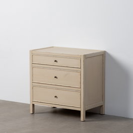 Mesita Blanco Rozado Madera 65 X 40 X 65 cm