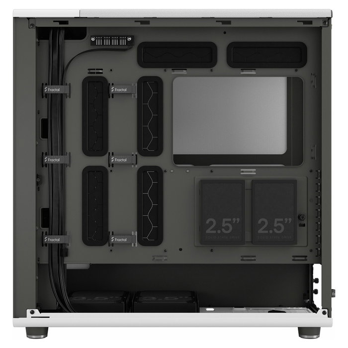 Fractal Design North XL - Caja PC Gaming Midi Tower (ATX/E-ATX) en Color Blanco Tiza con Panel Frontal de Madera, Incluye 3 Ventiladores 140 mm