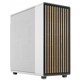 Fractal Design North XL Midi Tower PC Chasis Blanco - Juego, ATX/E-ATX/mATX/Mini-ITX, 3x Ventiladores 140mm, Panel Frontal de Madera, Sin Fuente, FD-NORXL-WT01