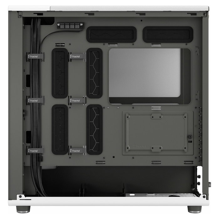 Fractal Design North XL - Caja PC Gaming Midi Tower (ATX/E-ATX) en Color Blanco Tiza con Panel Frontal de Madera, Incluye 3 Ventiladores 140 mm