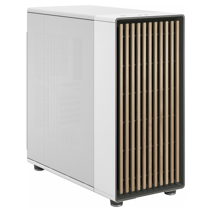 Fractal Design North XL - Caja PC Gaming Midi Tower (ATX/E-ATX) en Color Blanco Tiza con Panel Frontal de Madera, Incluye 3 Ventiladores 140 mm