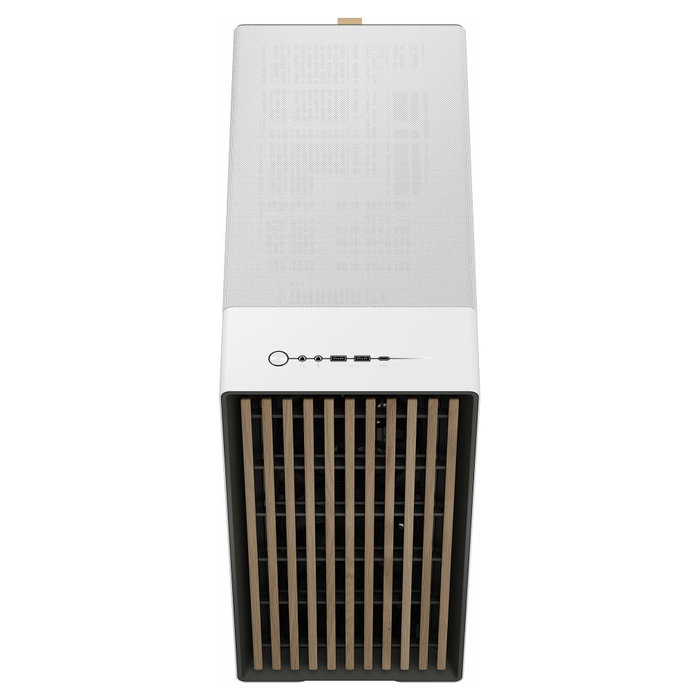 Fractal Design North XL - Caja PC Gaming Midi Tower (ATX/E-ATX) en Color Blanco Tiza con Panel Frontal de Madera, Incluye 3 Ventiladores 140 mm