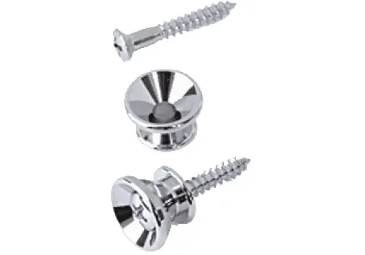 YELLOWPTS Pack 2 Soportes Sujeción Correas Guitarra Stratocaster Cromados YELLOWPTS Pack 2 Soportes Sujeción Correas Guitarra Stratocaster Cromados