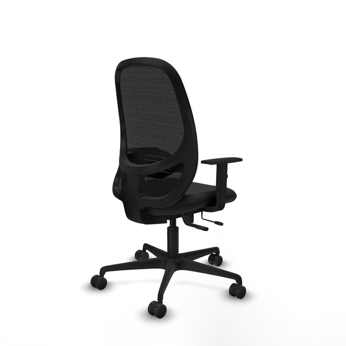 PIQUERAS Y CRESPO Silla de oficina Cilanco con mecanismo Sincro/Traslack y tapizado en Similpiel Negro