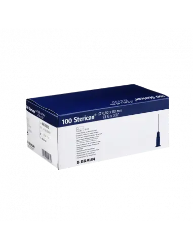 B. Braun Agujas Sterican 23G 0,6x80mm Azul 100 Unidades B. Braun Agujas Sterican 23G 0,6x80mm Azul 100 Unidades