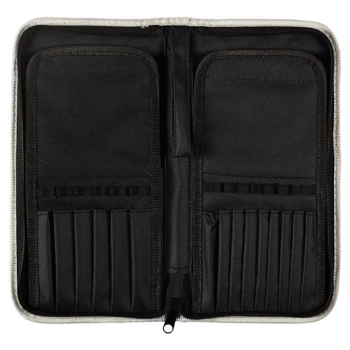 Cosmetic Club Estuche para 15 Brochas y Pinceles Maquillaje con Posición de Caballete de Poliuretano