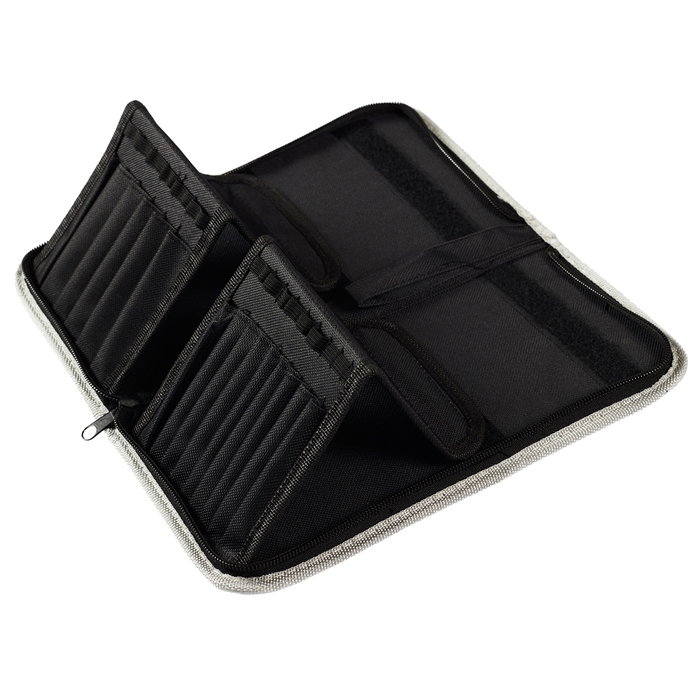 Cosmetic Club Estuche para 15 Brochas y Pinceles Maquillaje con Posición de Caballete de Poliuretano