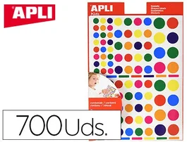 Apli Gomets Autoadhesivos Formas Surtidas Multicolor Blíster de 6 Hojas