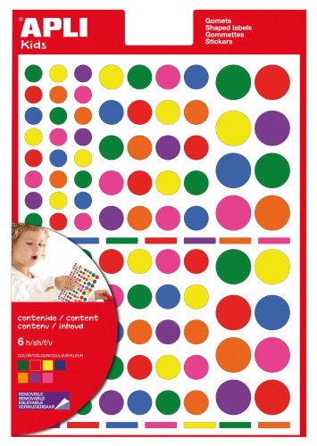 Apli Bolsa de Gomets Geométricos Removibles Multicolor