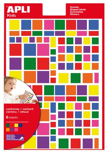 Apli Bolsa de Gomets Geométricos Removibles Multicolor