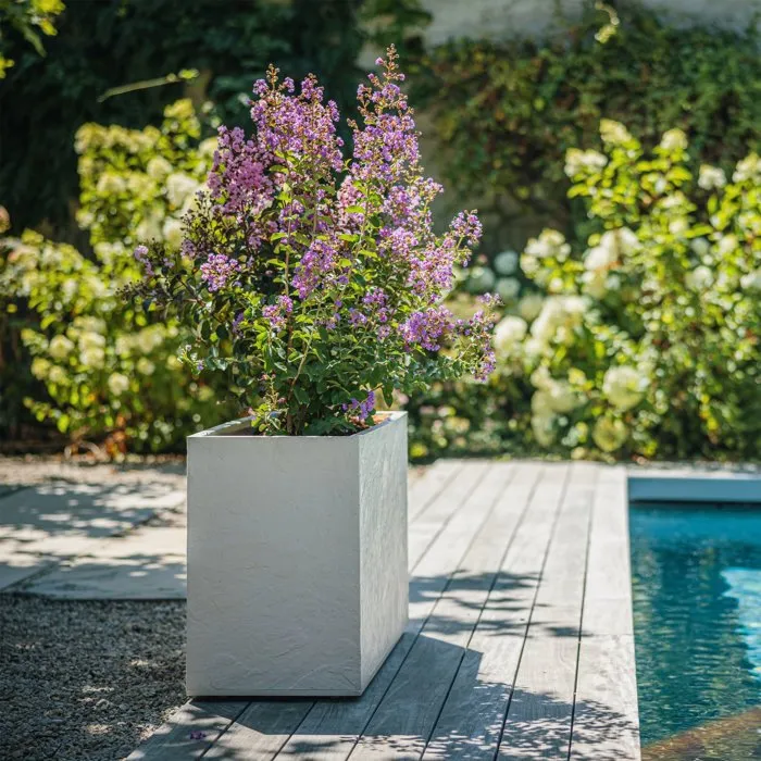 Eda Macetero de Pared Volcania para Jardinería, 116 L, Interior o Exterior, Acabado Piedra, 99.5 x 39.5 x 60 cm, Color Beige Piedra Caliza