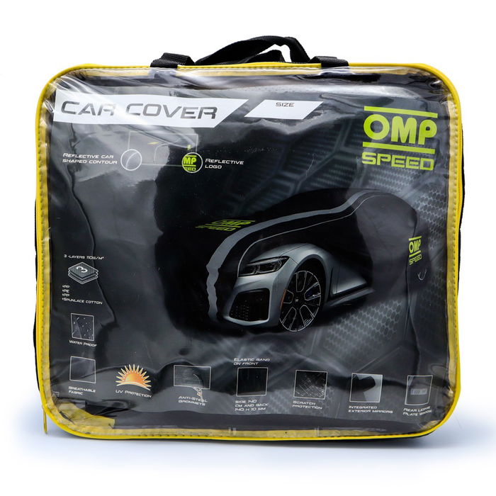 Omp Funda Cubre Coches Exterior-Interior Impermeable 4 Capas SUV Talla L OMPS18030819 483x195x145 cm