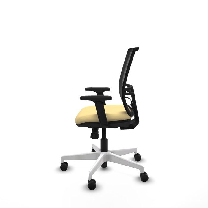 PIQUERAS Y CRESPO Silla de oficina Yunquera con Mecanismo Sincro, Crema y Negro PIQUERAS Y CRESPO Silla de oficina Yunquera con Mecanismo Sincro, Crema y Negro