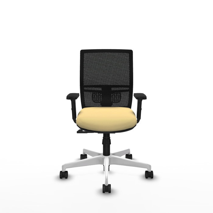 PIQUERAS Y CRESPO Silla de oficina Yunquera con Mecanismo Sincro, Crema y Negro PIQUERAS Y CRESPO Silla de oficina Yunquera con Mecanismo Sincro, Crema y Negro