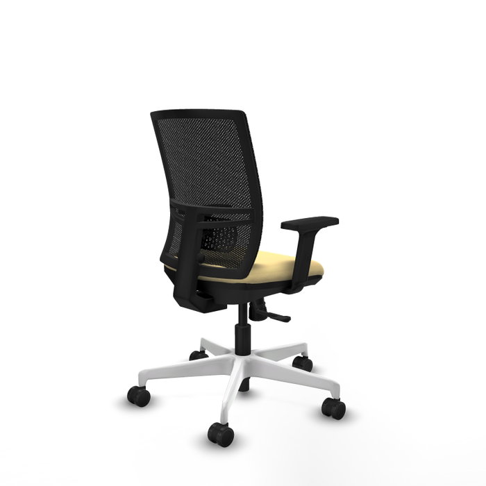 PIQUERAS Y CRESPO Silla de oficina Yunquera con Mecanismo Sincro, Crema y Negro PIQUERAS Y CRESPO Silla de oficina Yunquera con Mecanismo Sincro, Crema y Negro