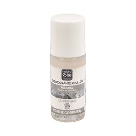 NATURABIO COSMETICS Desodorante Mineral Piedra Alumbre Roll-On 50M Bio Vegano Sin Perfume Ideal Piel Sensible