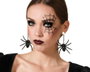 Pendientes Largos de Araña Negros para Mujer, Accesorio para Disfraces de Halloween, Bruja, Vampirosa o Estilo Gótico