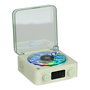 Basics Altavoz Bluetooth Tocadiscos con Reloj, Ruido Blanco y Luz RGB, 14x15x7 cm