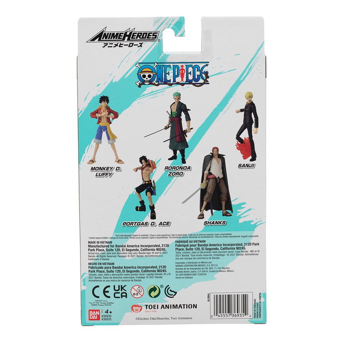 Bandai Anime Heroes One Piece Figura Shanks 17 cm