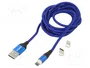 SAVIO Cable Magnético USB 2.0 de 2m Azul