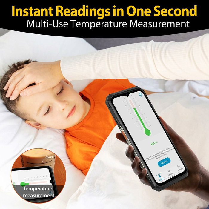 Ulefone ULEAR30B Armor 30 Smartphone 12GB RAM 512GB Almacenamiento 6.95" Android 15 Helio G100 Negro