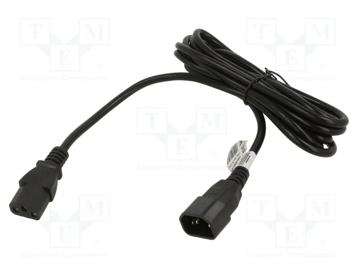 Akyga AK-PC-07C Cable de alimentación IEC C13 a C14 3m Akyga AK-PC-07C Cable de alimentación IEC C13 a C14 3m