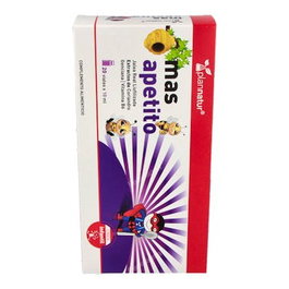 PLANNATUR Mas Apetito 20Viales Jarabe Estimulante del Apetito Infantil con Jalea Real y Vitamina B6