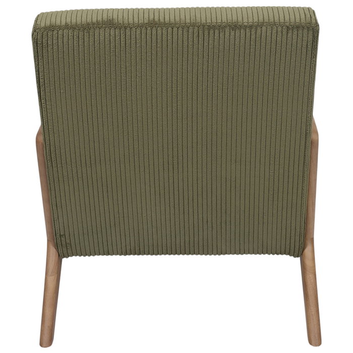 Home Deco Factory Butaca Scott Verde - Colección Cocooning, Tapizado Poliéster, 64.5x83.5x75 cm