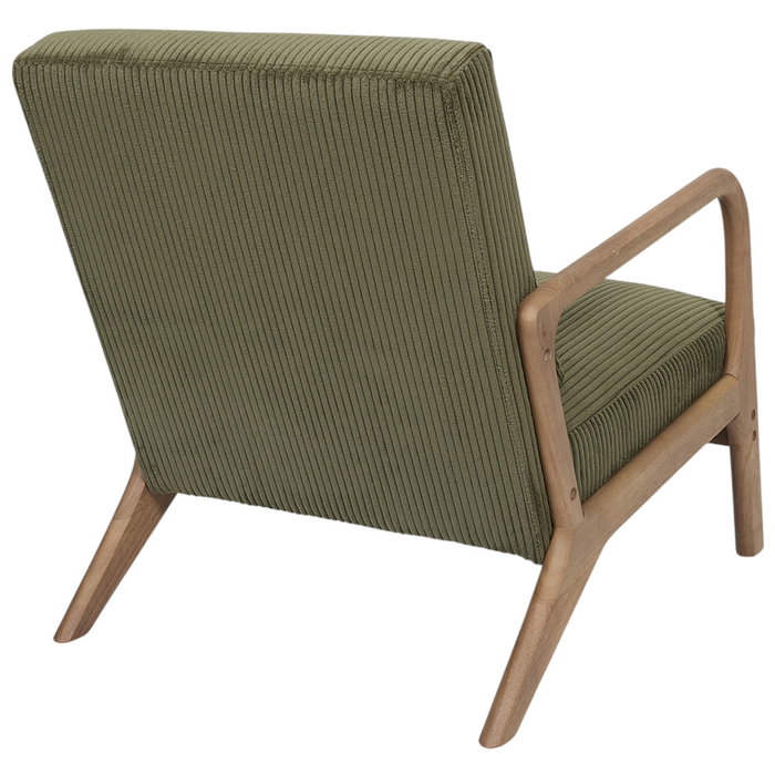 Home Deco Factory Butaca Scott Verde - Colección Cocooning, Tapizado Poliéster, 64.5x83.5x75 cm