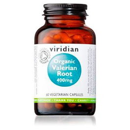 Viridian Valeriana Orgánica Raíz 400Mg 60 Cápsulas Veganas - Ayuda a la Calidad del Sueño