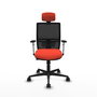 PIQUERAS Y CRESPO Silla de oficina Yunquera con mecanismo Sincro/Traslack, Naranja oscuro y Negro
